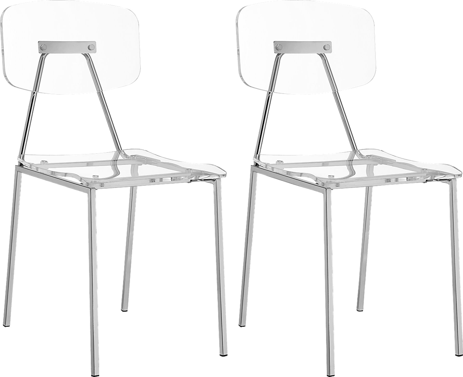 Hamdin II Clear Side Chair, Set of 2 - Image 1