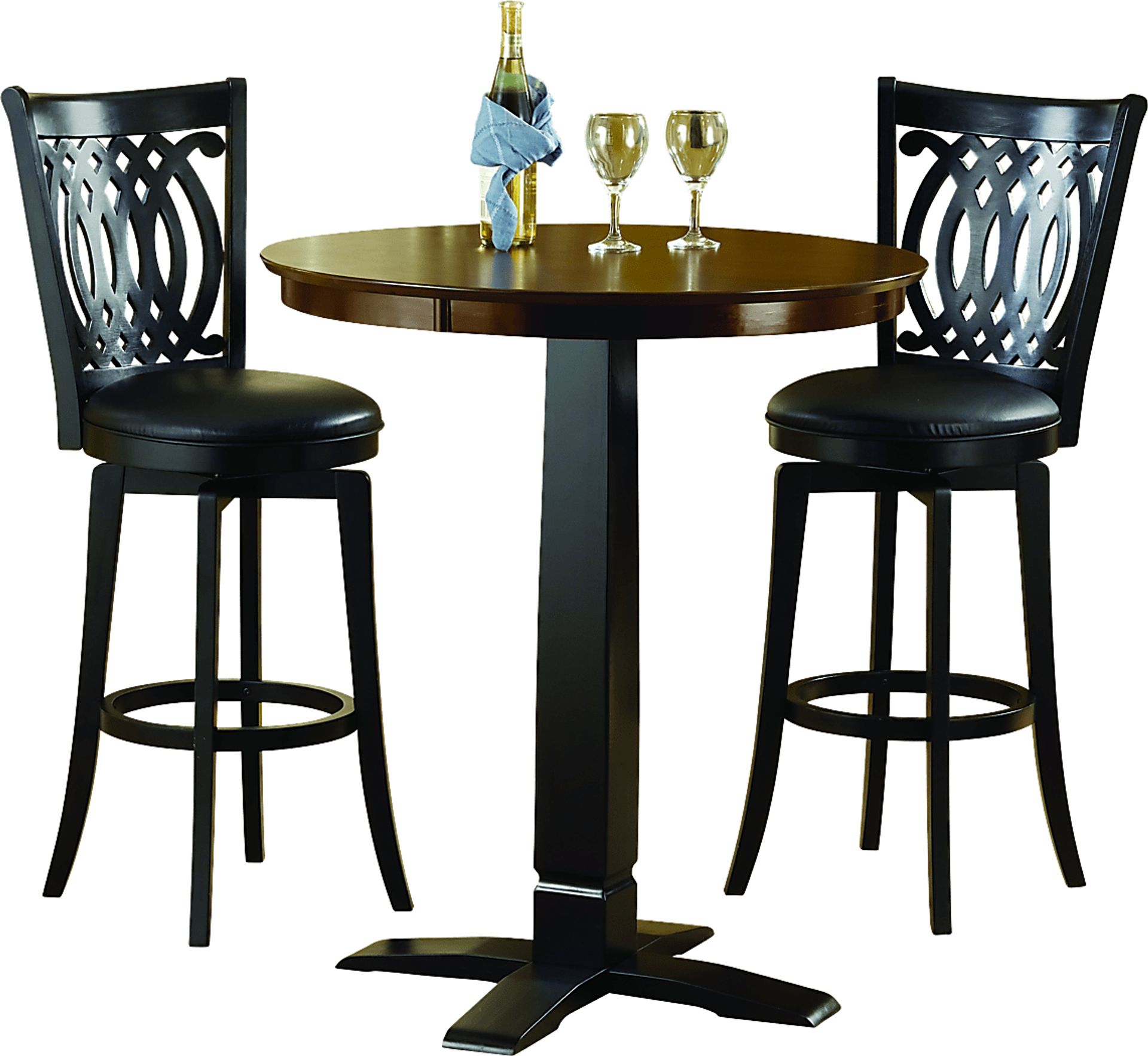 Hamelyn Black 3 Pc. Bistro Table Set - Image 1