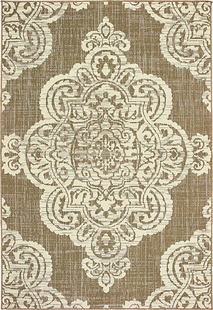 Hamiller Tan 5'3 x 7'6 Indoor/Outdoor Rug