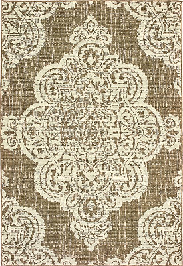 Hamiller Tan 7'10 x 10'10 Indoor/Outdoor Rug - Thumbnail - Image 1