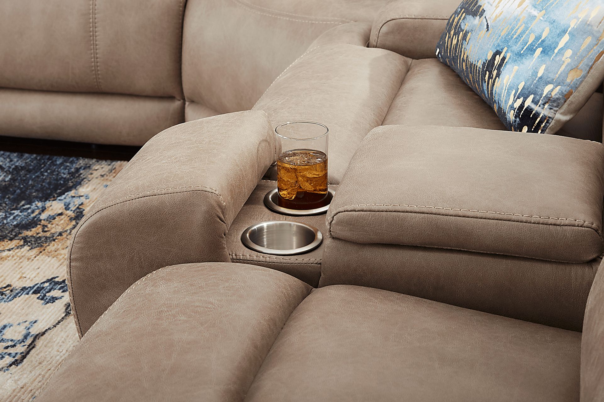 Hamilton Mushroom 3 Pc Dual Power Reclining Sectional - Image 14