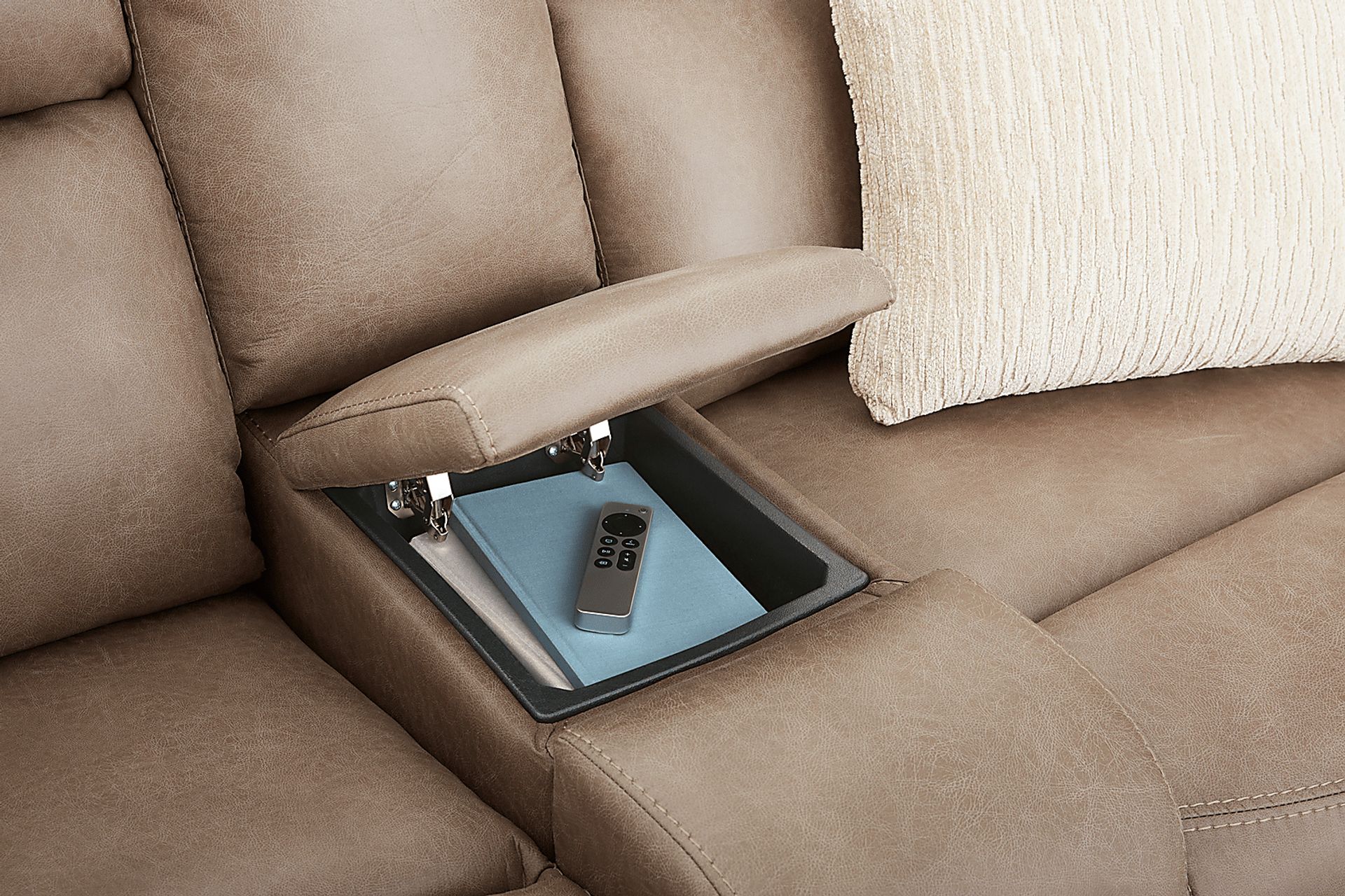 Hamilton Mushroom 3 Pc Dual Power Reclining Sectional - Image 16