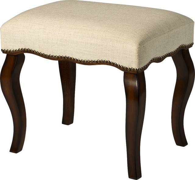 Hamilton Place Cream Vanity Stool - Thumbnail - Image 1