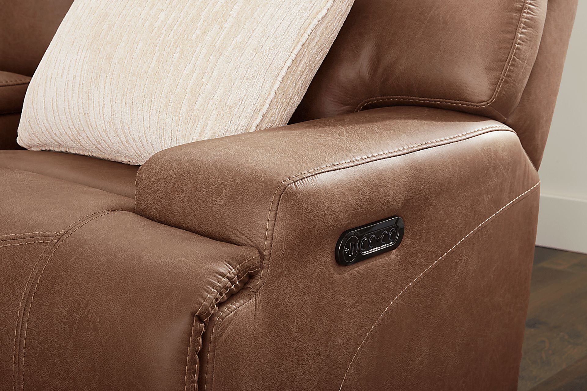 Hamilton Tobacco 3 Pc Dual Power Reclining Sectional - Image 11