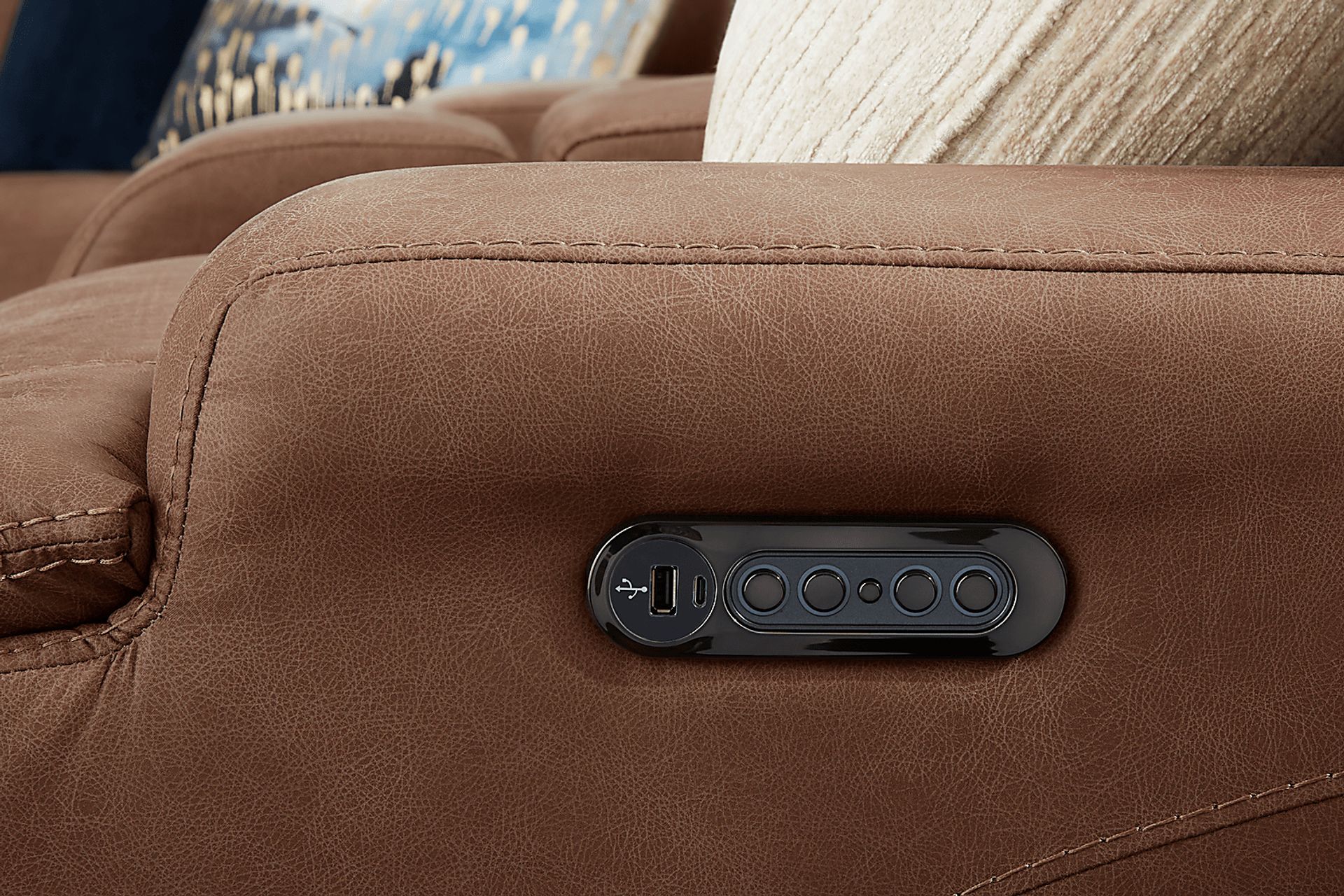 Hamilton Tobacco 3 Pc Dual Power Reclining Sectional - Image 12