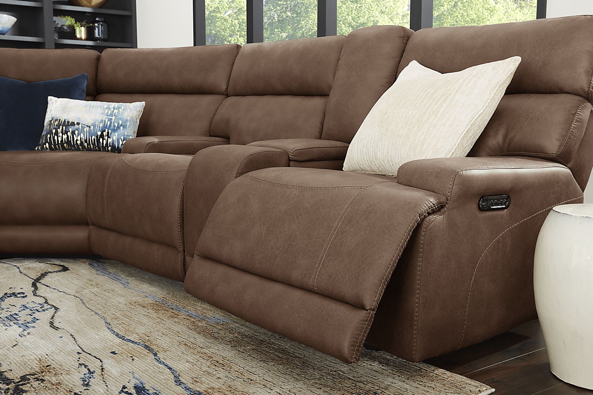 Hamilton Tobacco 3 Pc Dual Power Reclining Sectional - Image 6