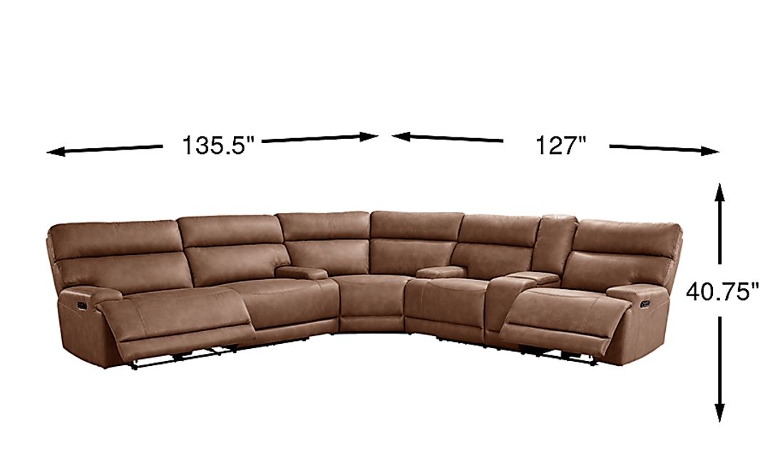 Hamilton 3 Pc Dual Power Reclining Sectional