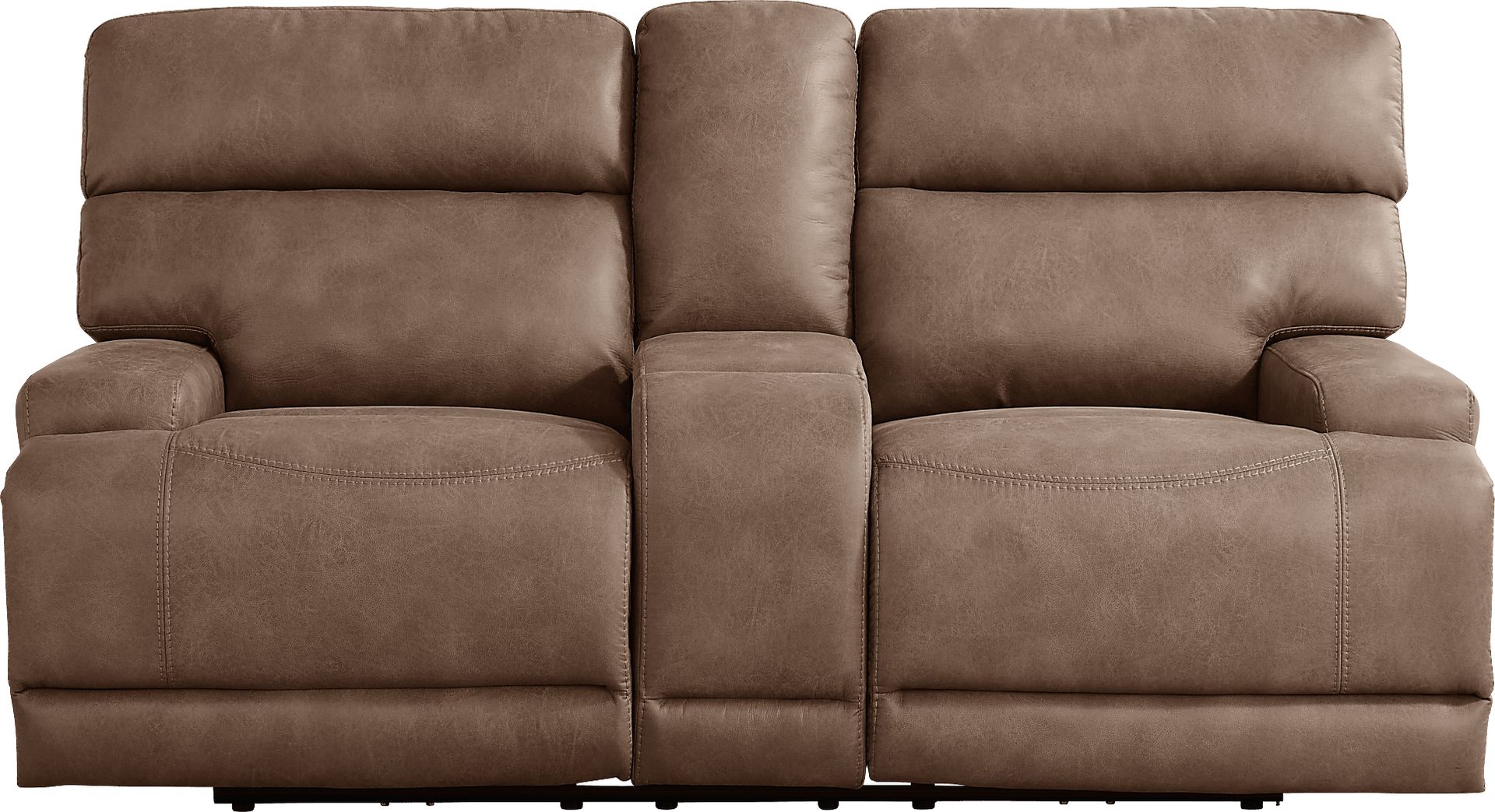 Hamilton Tobacco Dual Power Reclining Console Loveseat - Image 2