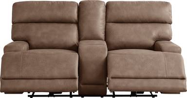 dual power reclining console loveseat