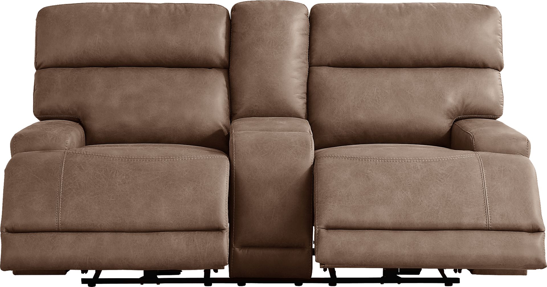 Hamilton Tobacco Dual Power Reclining Console Loveseat - Image 1