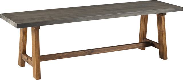 Hammerwill Gray Dining Bench - Thumbnail - Image 1