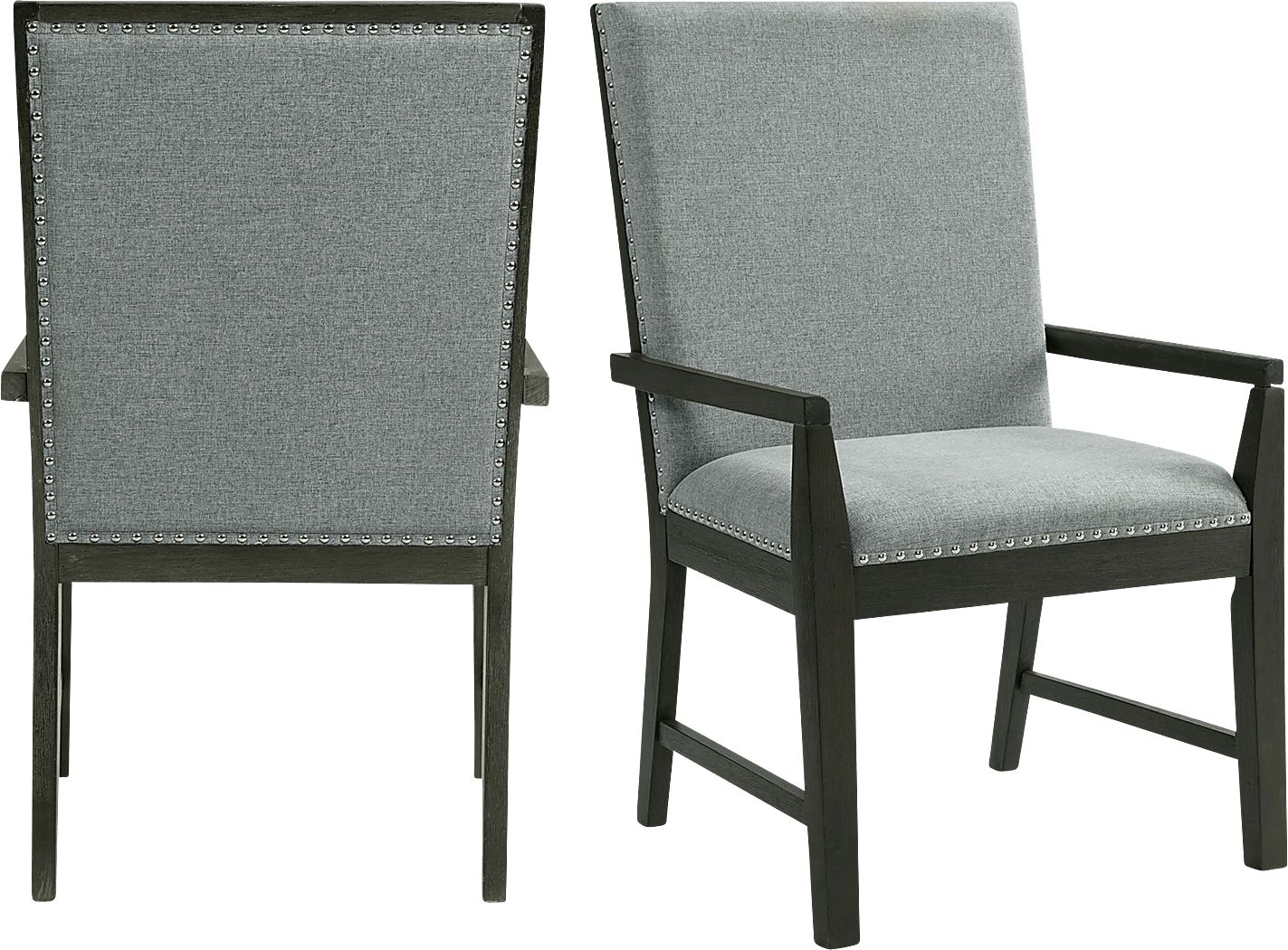Hammerworth Gray Arm Chair, Set of 2