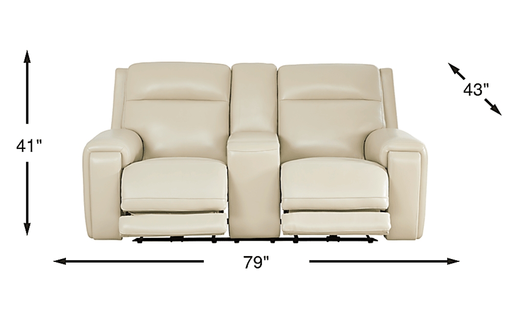 Hammond Park Leather Triple Power Reclining Loveseat