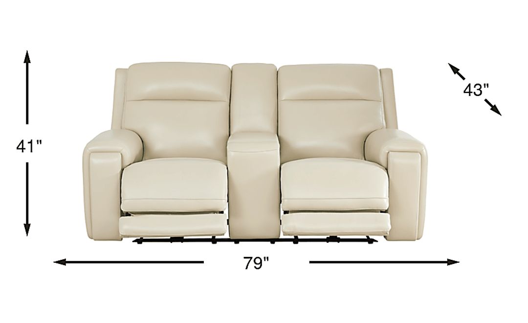 Hammond Park Leather Triple Power Reclining Loveseat