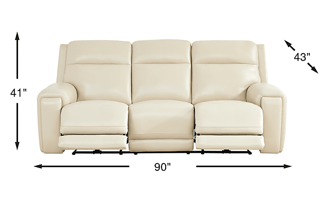 Hammond Park Leather Triple Power Reclining Sofa