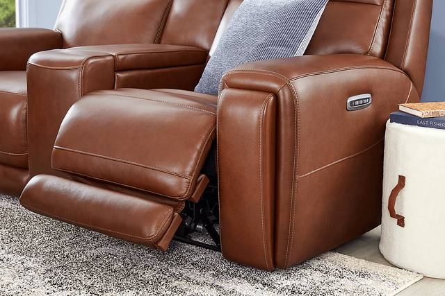 Hammond Park Brown Leather 2 Pc Triple Power Reclining Living Room - Thumbnail - Image 7