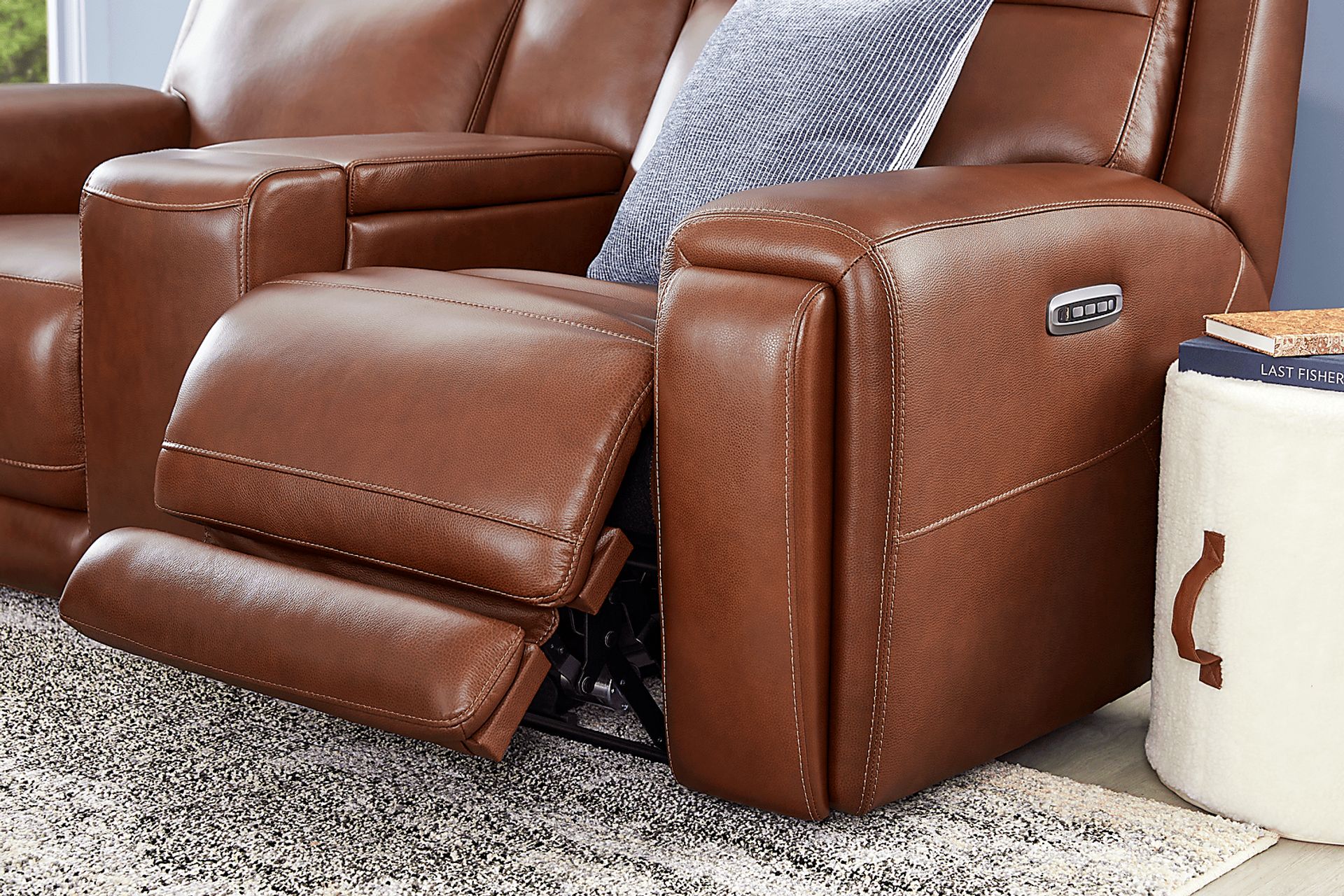 Hammond Park Brown Leather 2 Pc Triple Power Reclining Living Room - Image 7