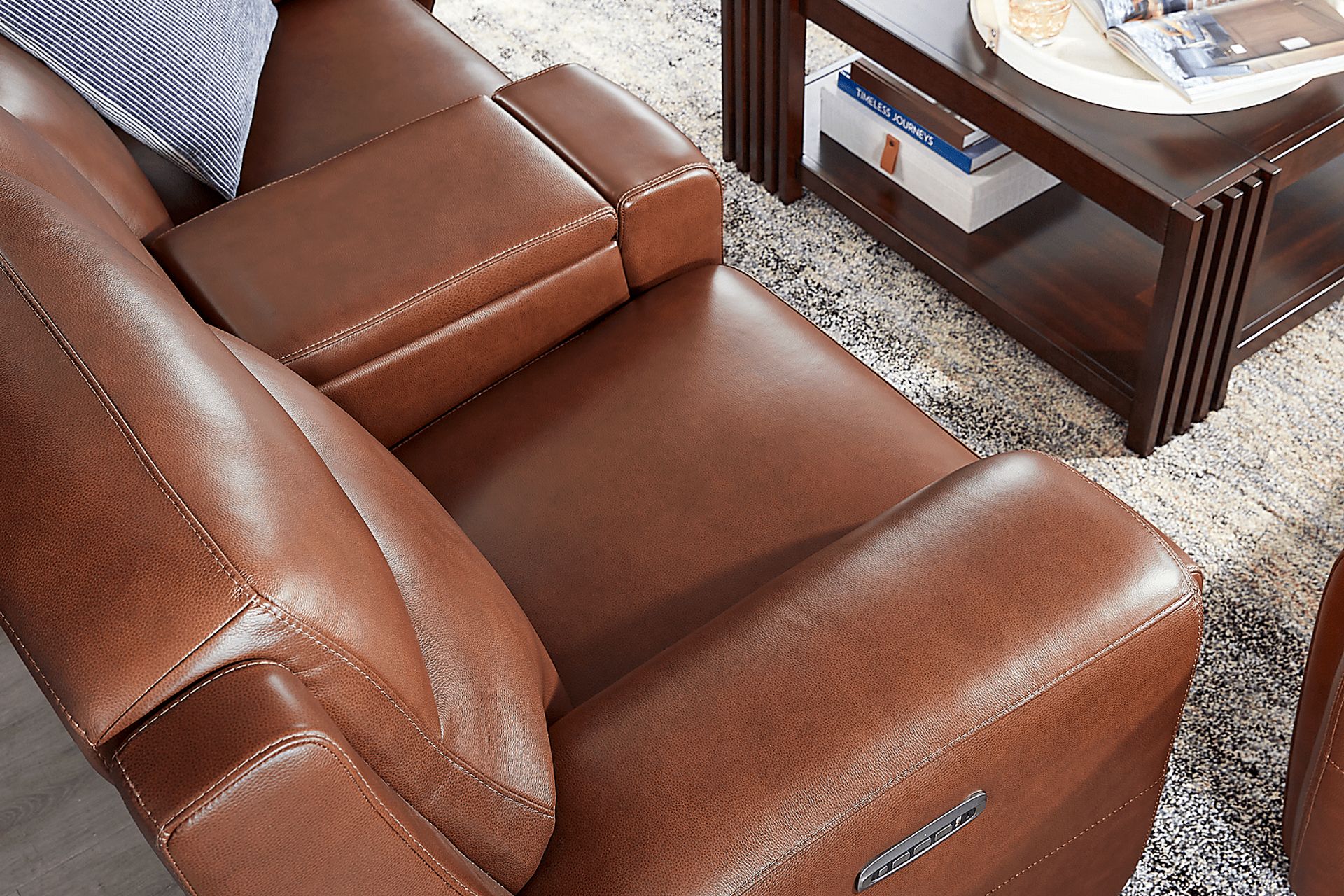 Hammond Park Brown Leather 2 Pc Triple Power Reclining Living Room - Image 8