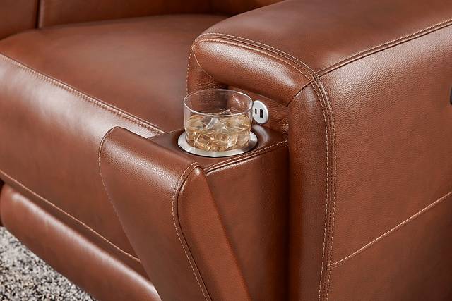 Hammond Park Brown Leather 2 Pc Triple Power Reclining Living Room - Thumbnail - Image 10