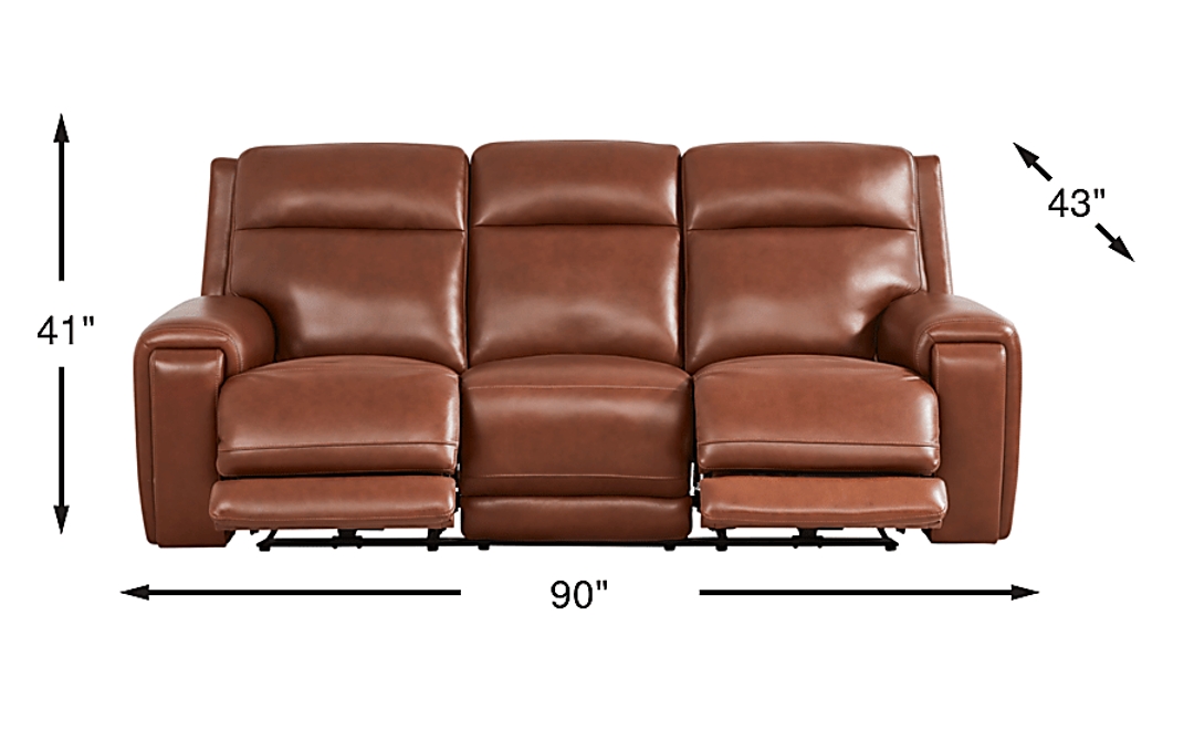Hammond Park Leather Triple Power Reclining Sofa