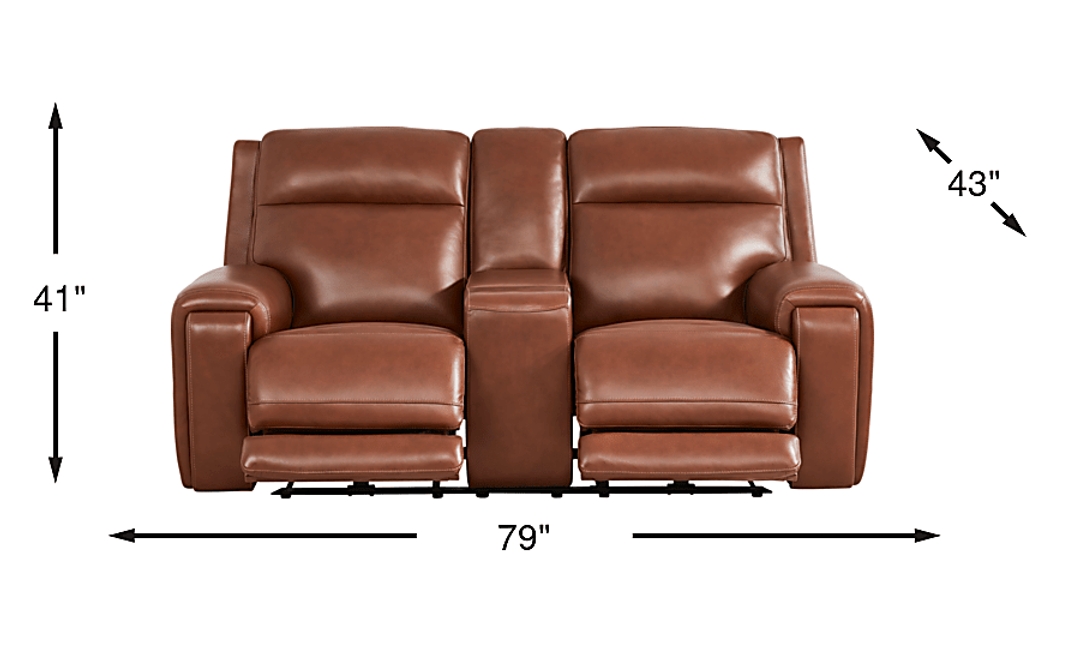 Hammond Park Leather Triple Power Reclining Loveseat