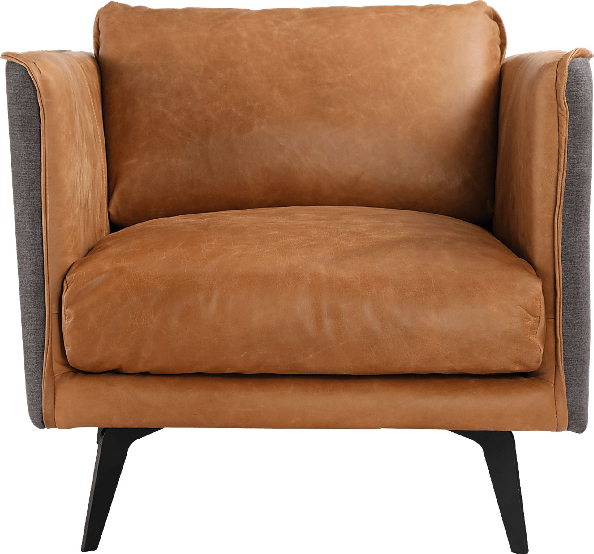 Hamor Orange Leather Accent Chair - Image 2