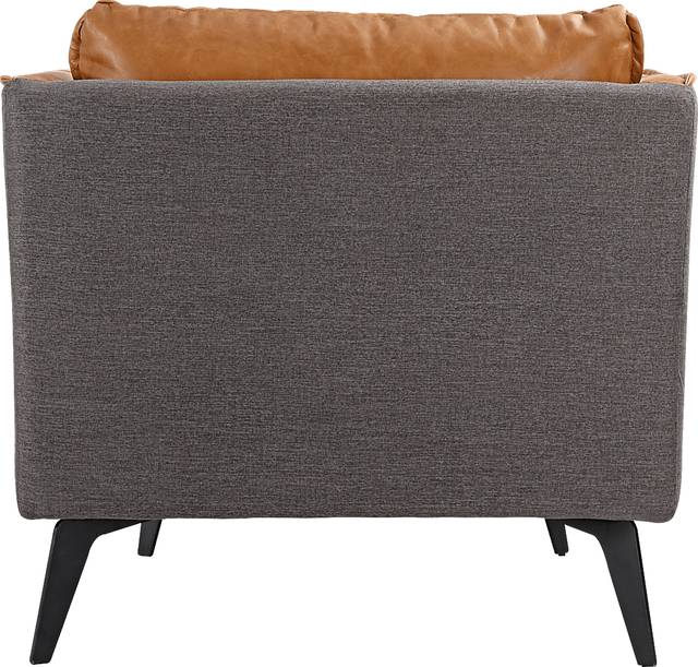 Hamor Orange Leather Accent Chair - Thumbnail - Image 4