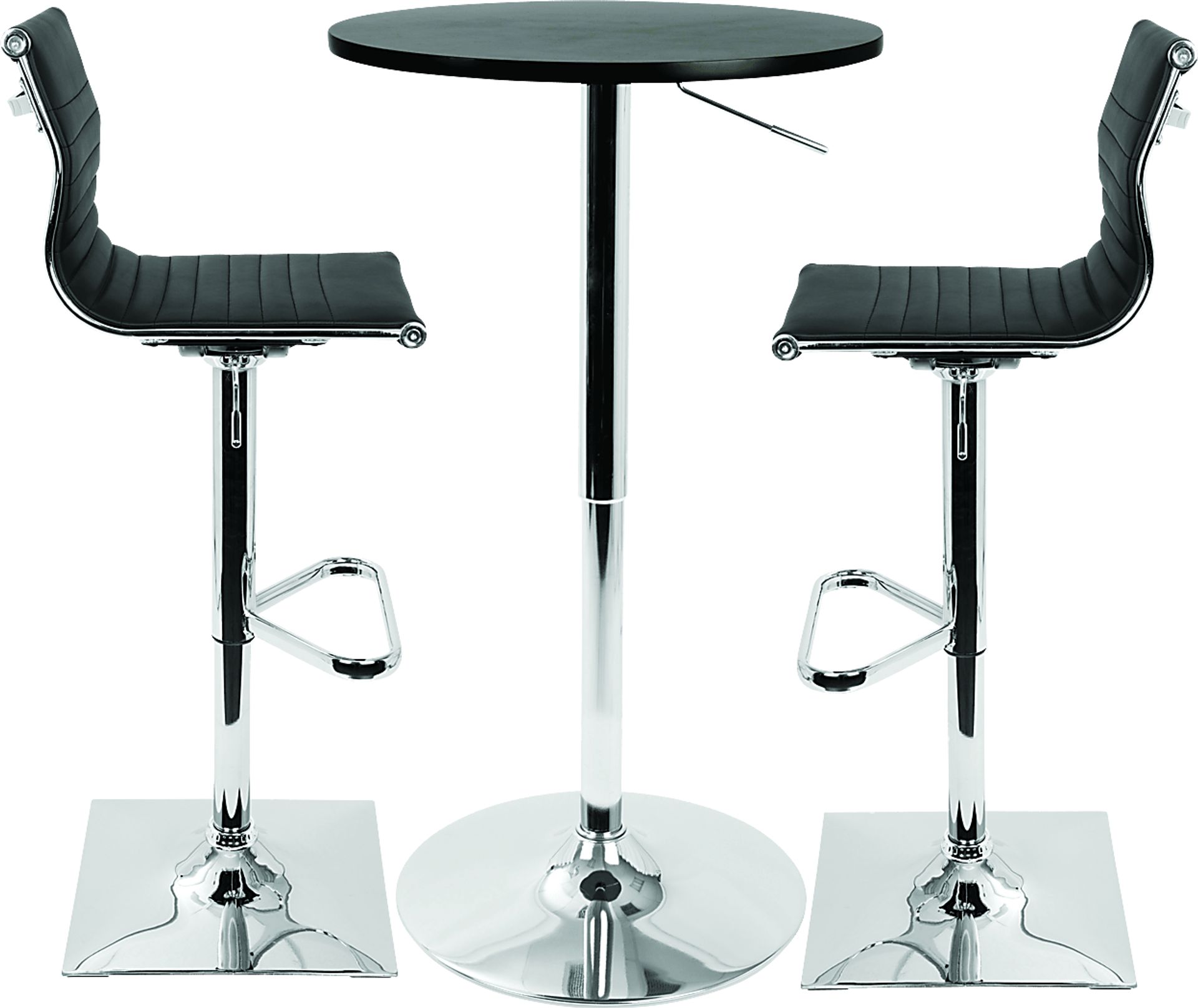 Hampden Black 3 Pc Bar Height Dining Set - Image 2