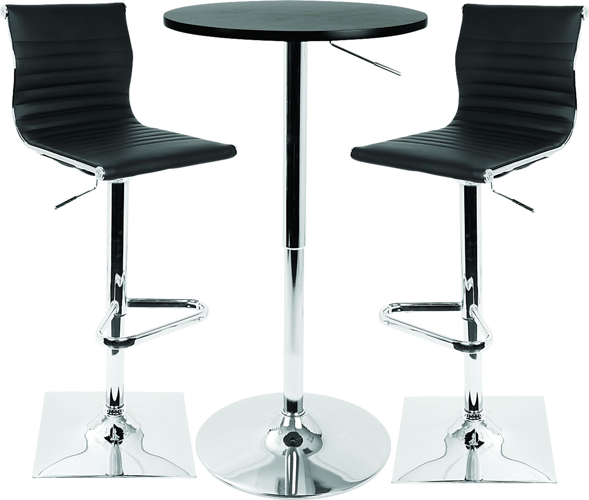 Hampden Black 3 Pc Bar Height Dining Set - Image 1