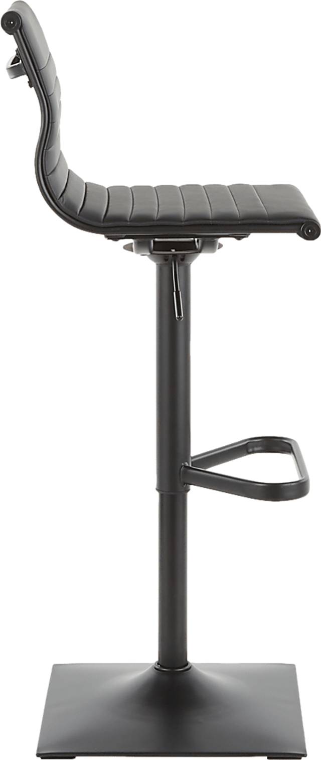 Hampden Black Adjustable Barstool - Thumbnail - Image 2