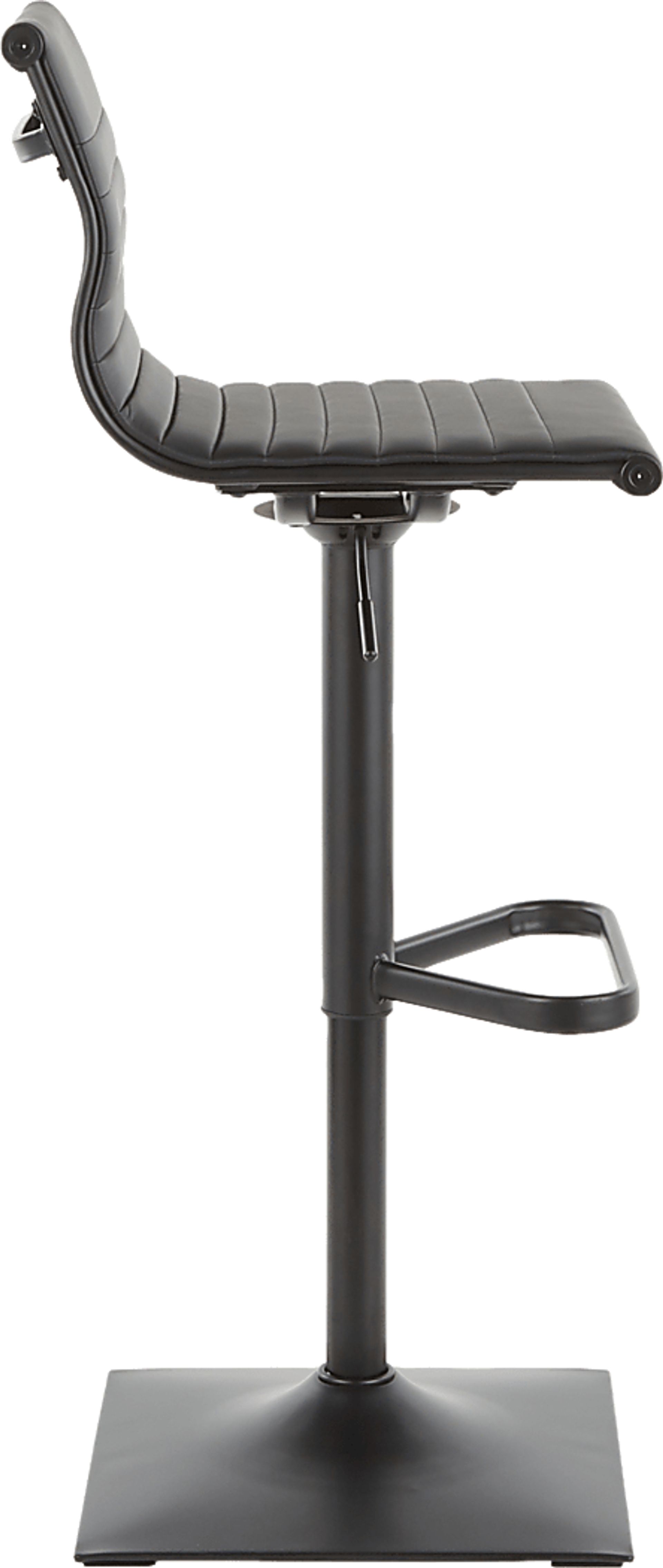 Hampden Black Adjustable Barstool - Image 2