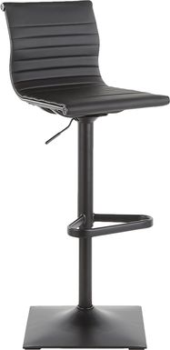 Hampden Black Adjustable Barstool