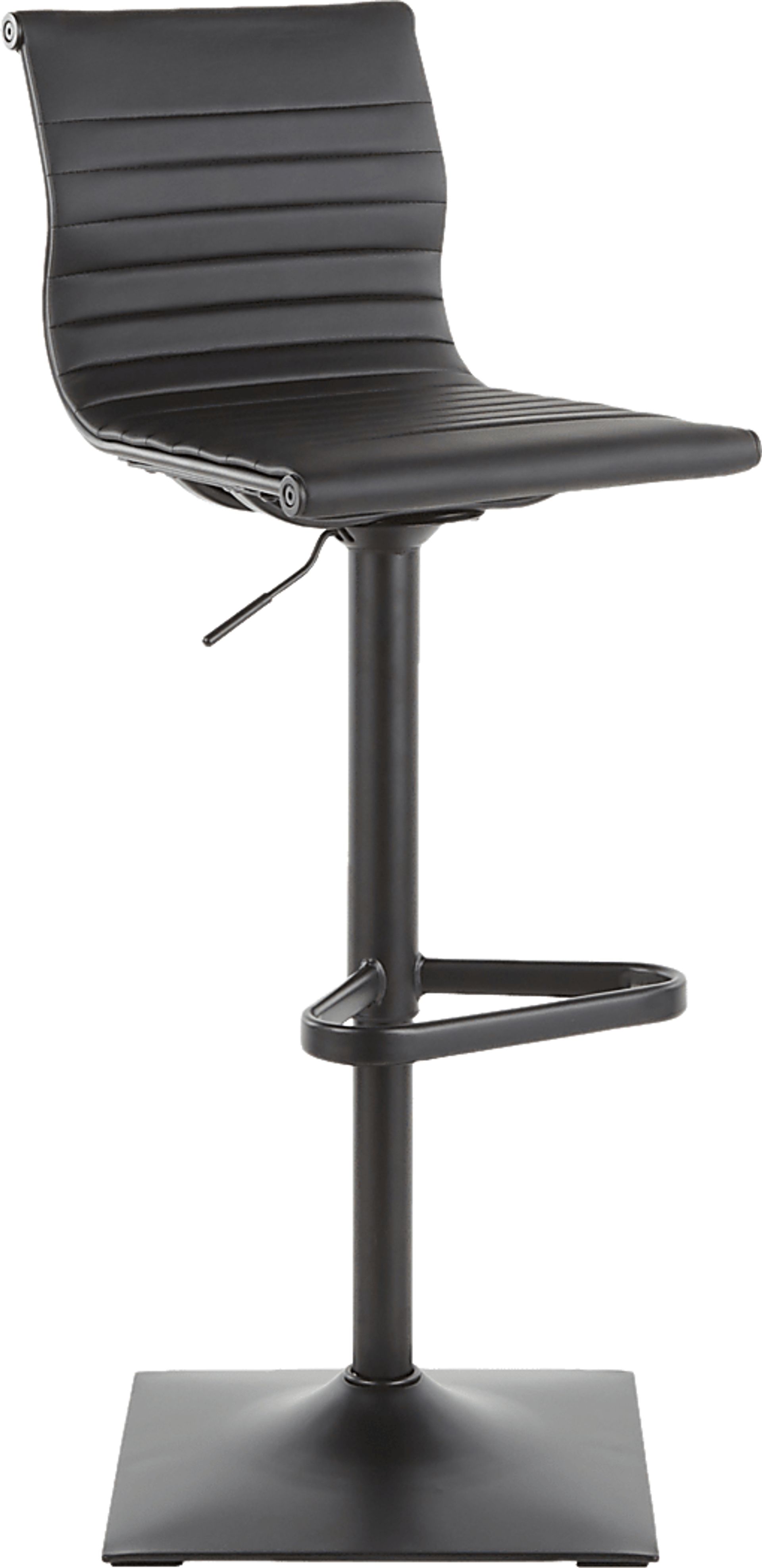Hampden Black Adjustable Barstool - Image 1