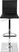 Hampden Black Chrome Adjustable Swivel Barstool