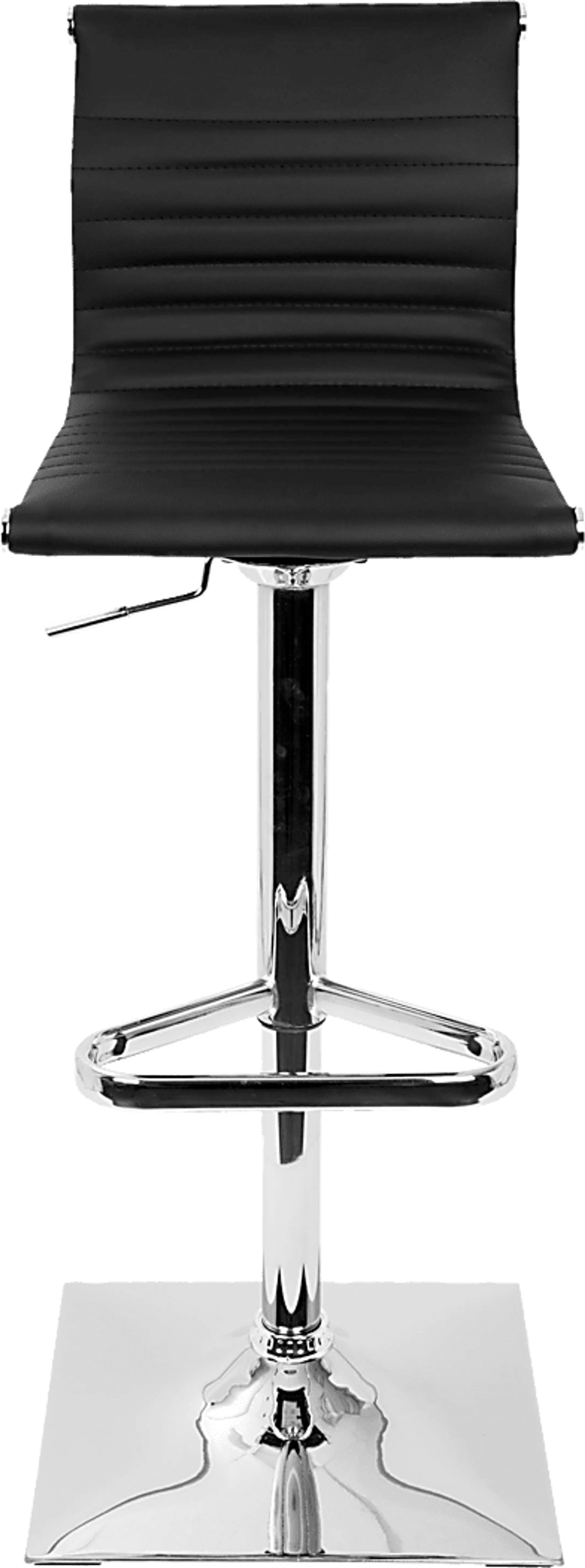 Hampden Black Chrome Adjustable Swivel Barstool - Image 2