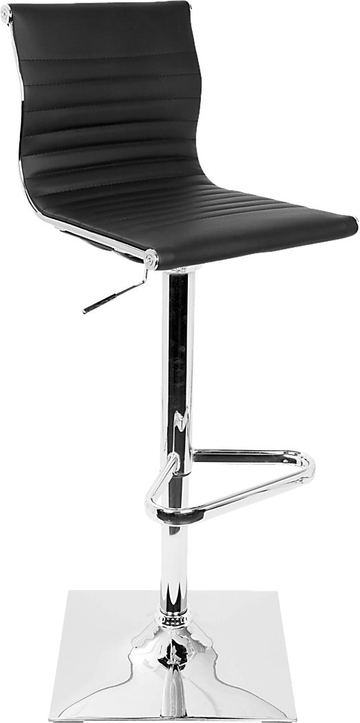 Hampden Black Chrome Adjustable Swivel Barstool