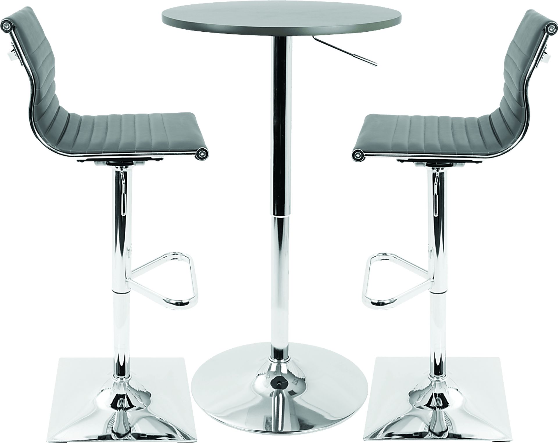 Hampden Gray 3 Pc Bar Height Dining Set - Image 2