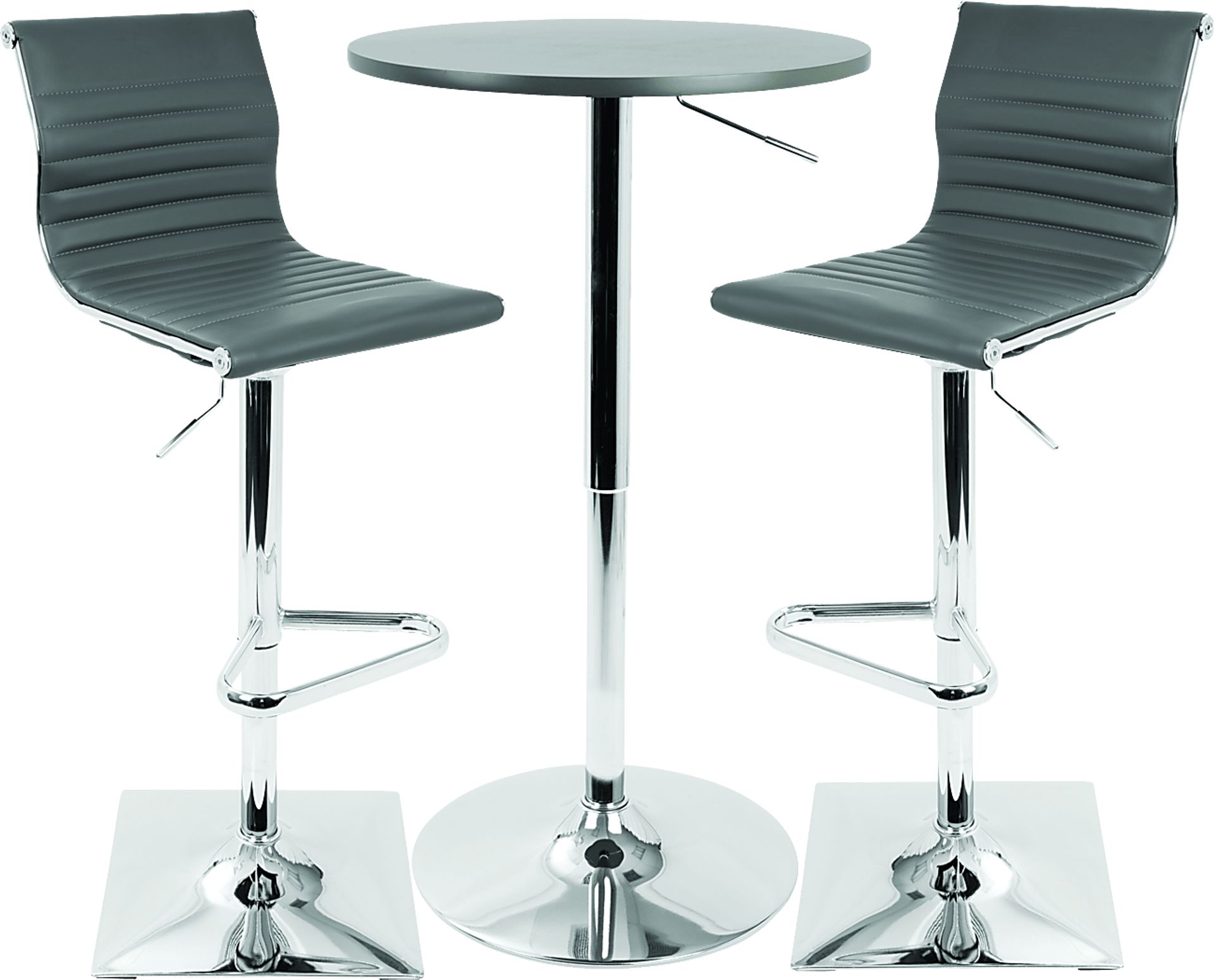 Hampden Gray 3 Pc Bar Height Dining Set - Image 1