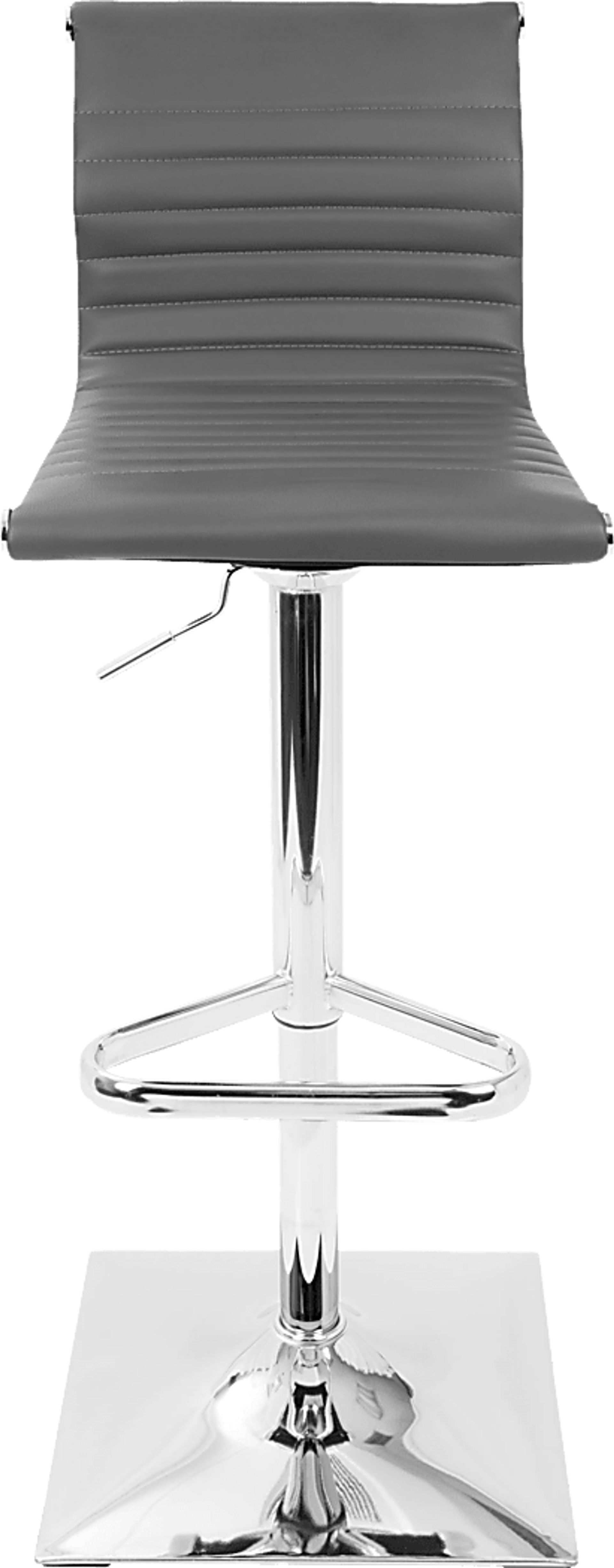Hampden Gray Chrome Adjustable Swivel Barstool - Image 2