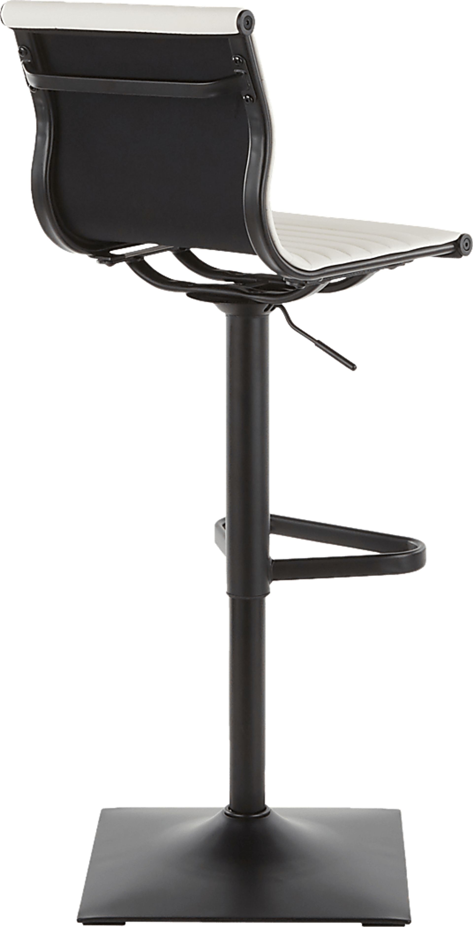 Hampden White Adjustable Barstool - Image 3