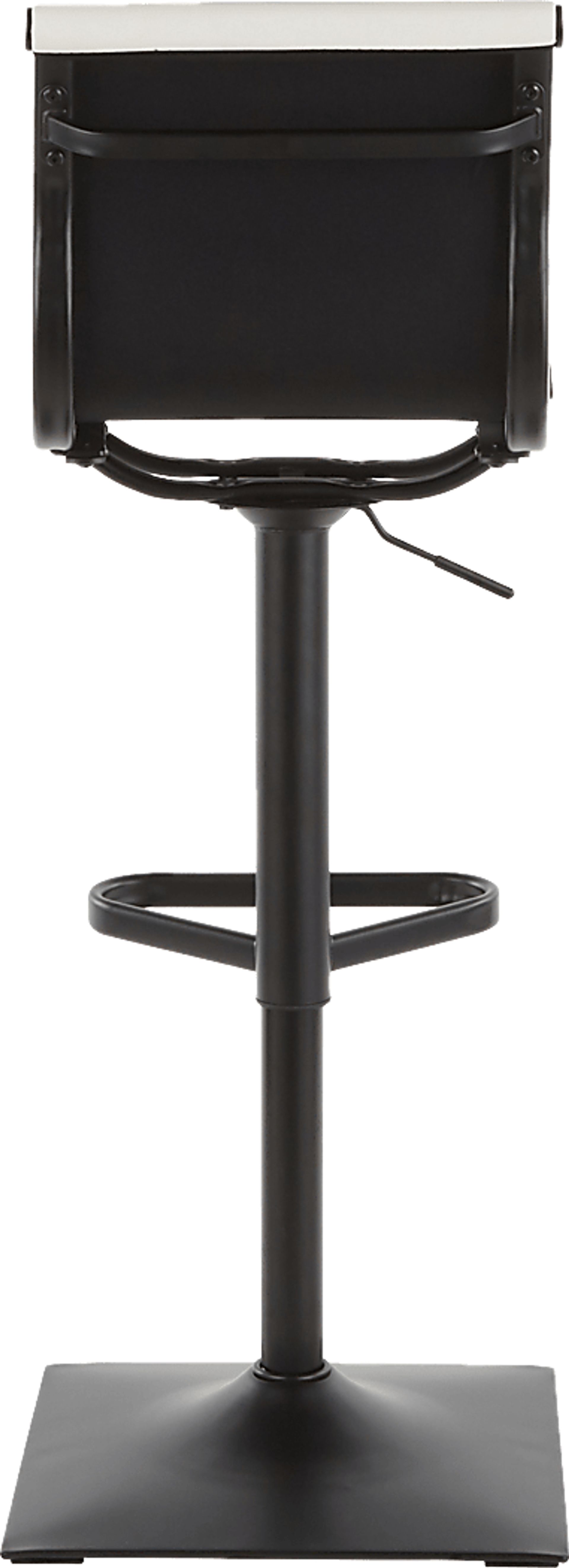 Hampden White Adjustable Barstool - Image 4