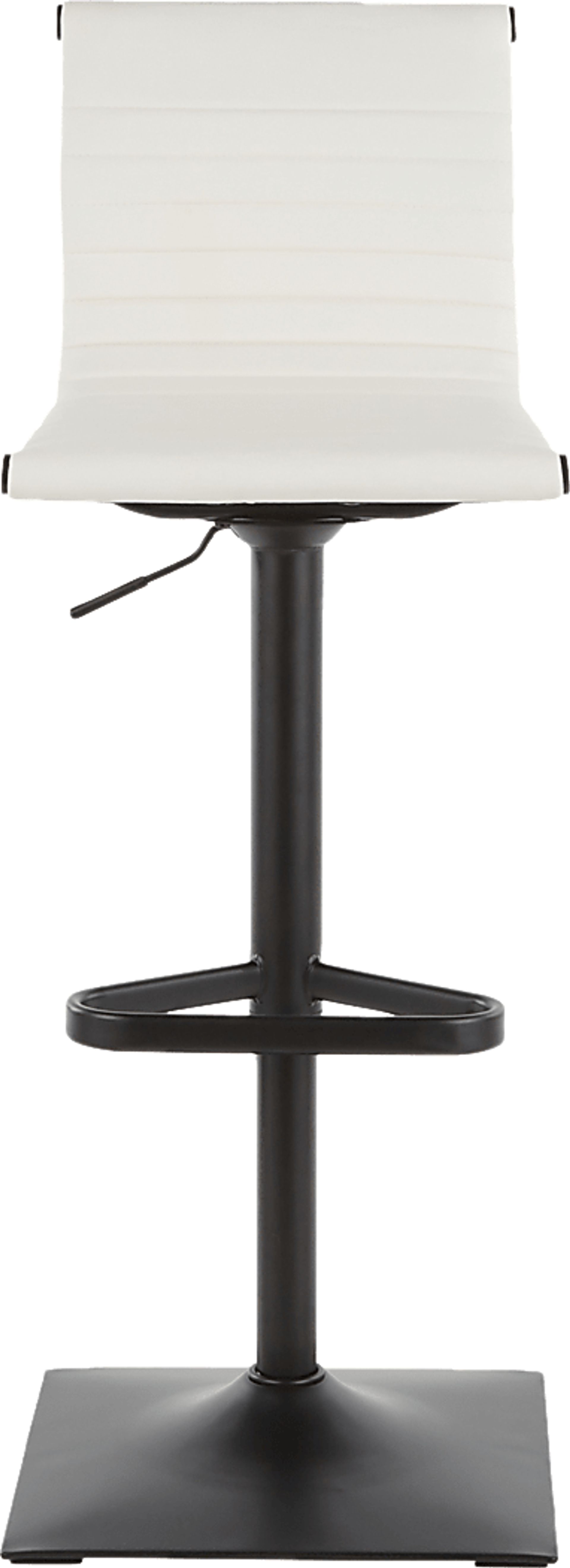 Hampden White Adjustable Barstool - Image 5