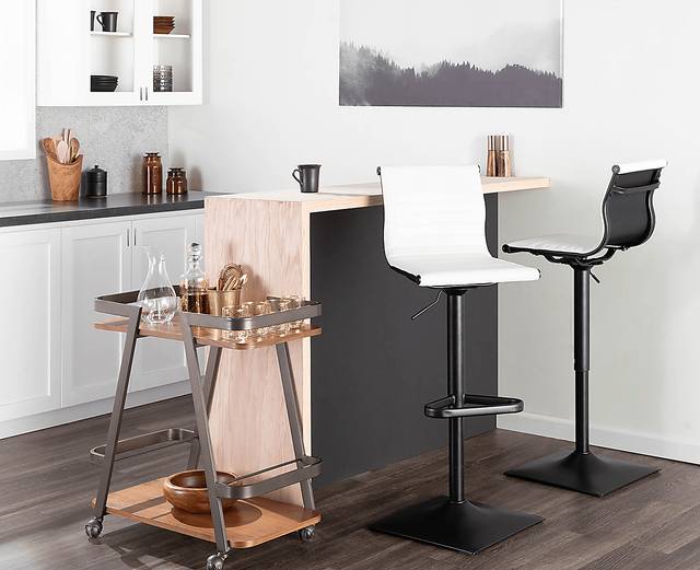 Hampden White Adjustable Barstool - Thumbnail - Image 7