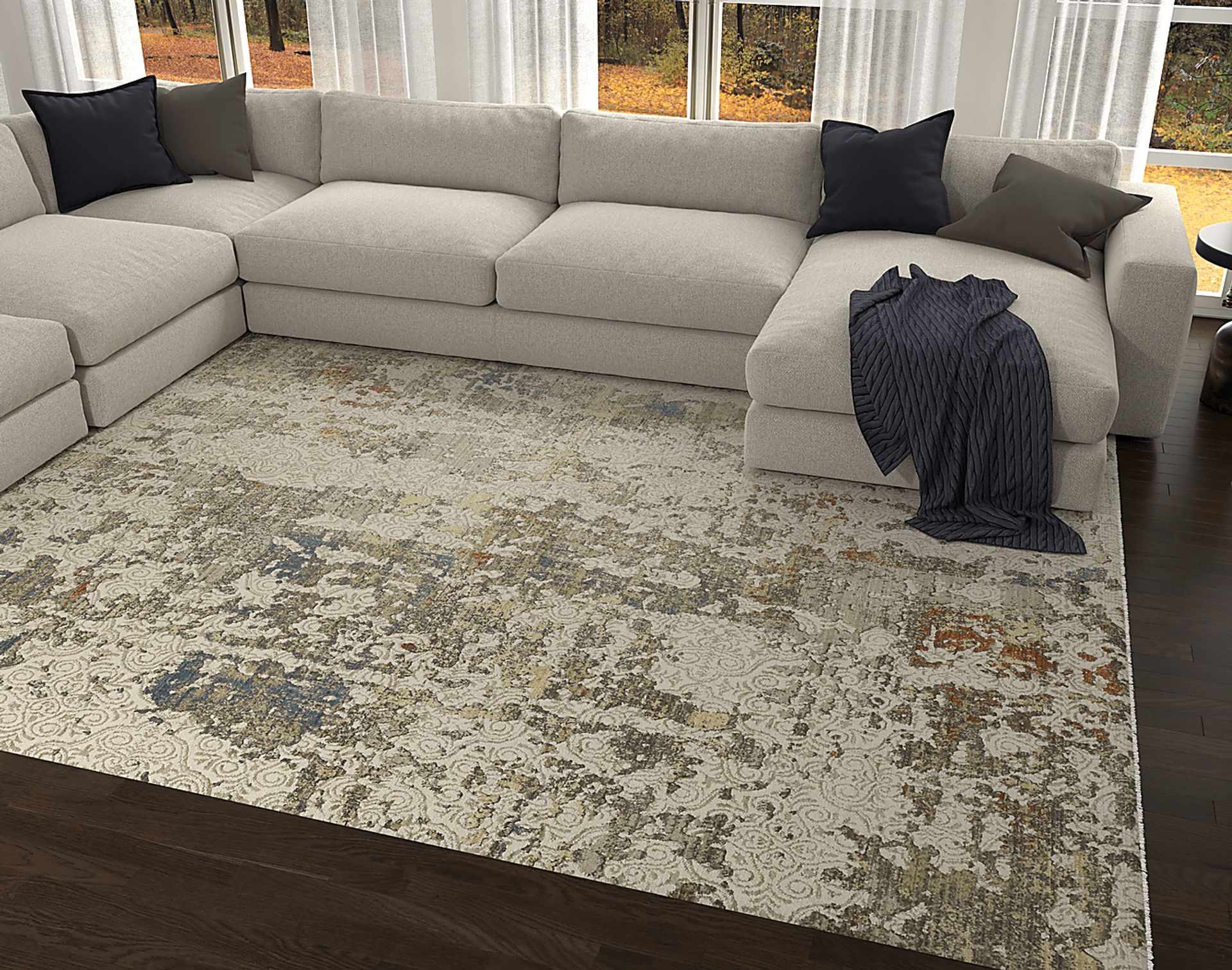 Hampnia Ivory 7'10 x 10'10 Rug - Image 2