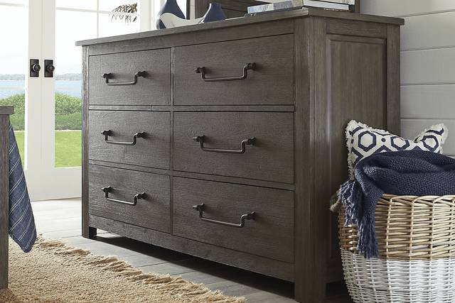Hampton Falls Brown 7 Pc King Panel Bedroom - Thumbnail - Image 4