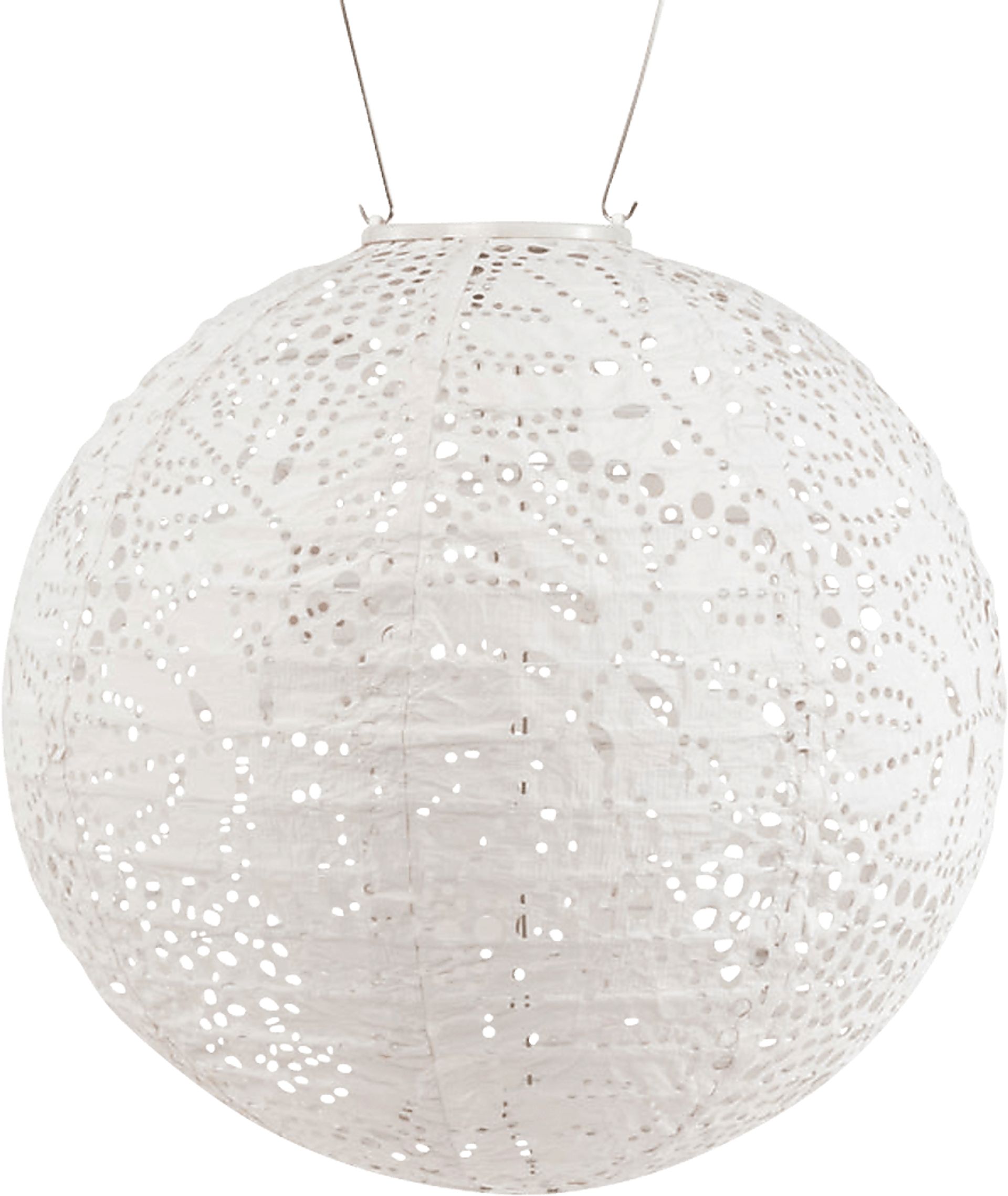 Hamtara White Outdoor Solar Lantern - Image 1