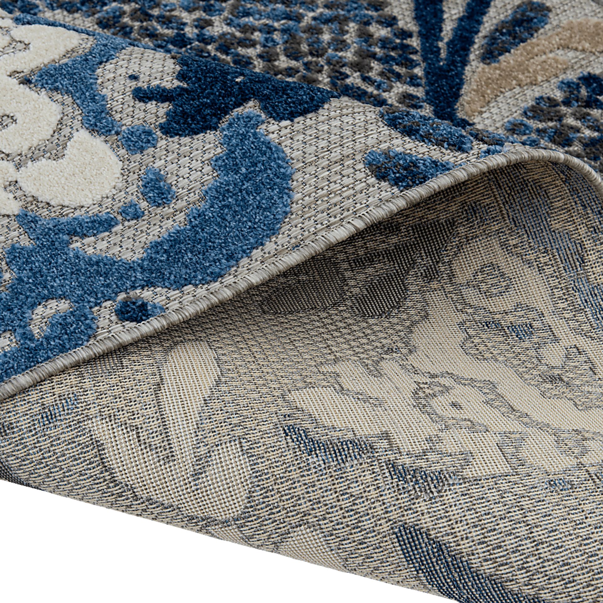 Hanaa Gray/Blue 5'3 x 7' Indoor/Outdoor Rug - Image 11
