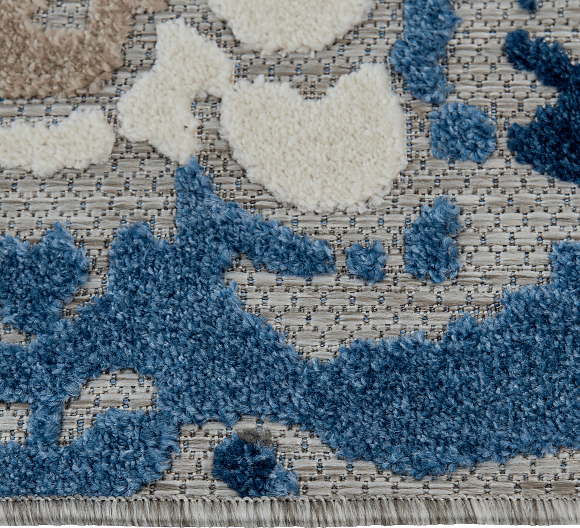 Hanaa Gray/Blue 5'3 x 7' Indoor/Outdoor Rug - Image 9