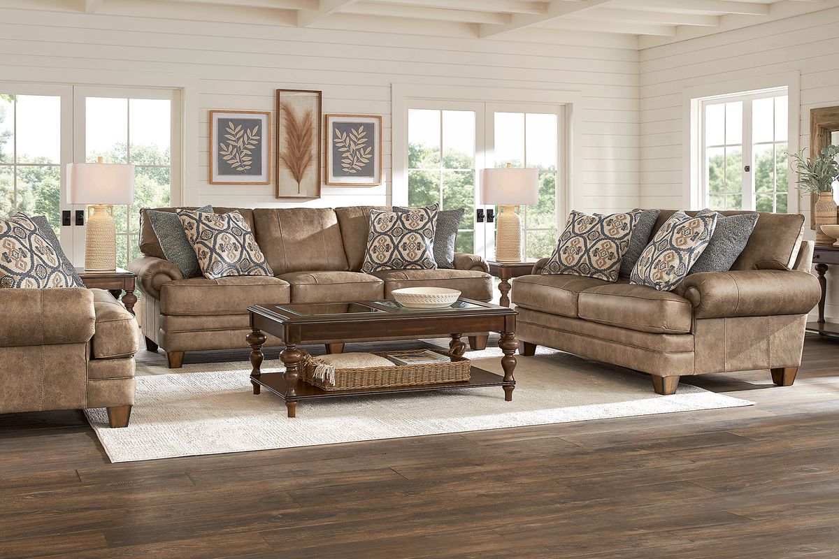 Wallace Dark Brown Microfiber Living Room Reviews