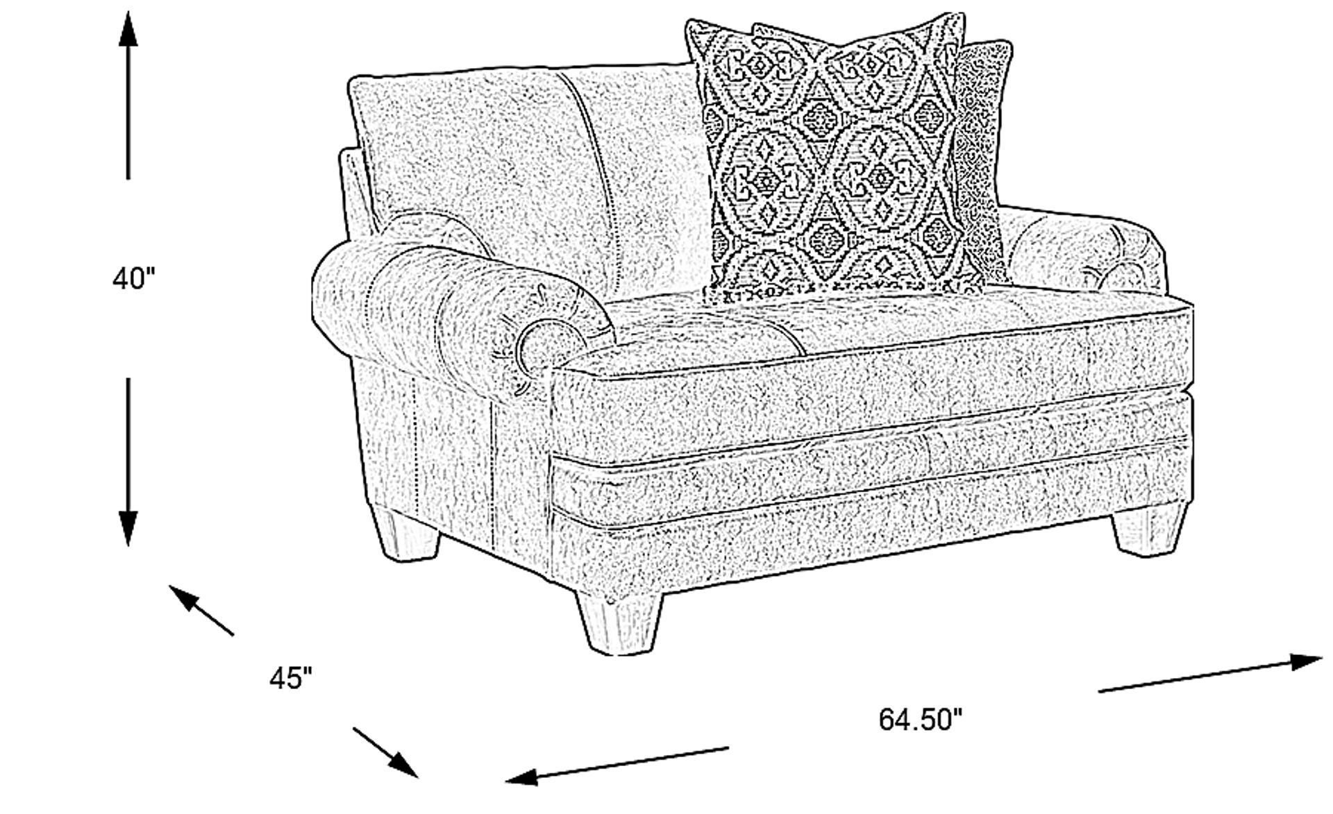 Dimension Image. Please refer to the Dimension Tab on this page for dimension details.